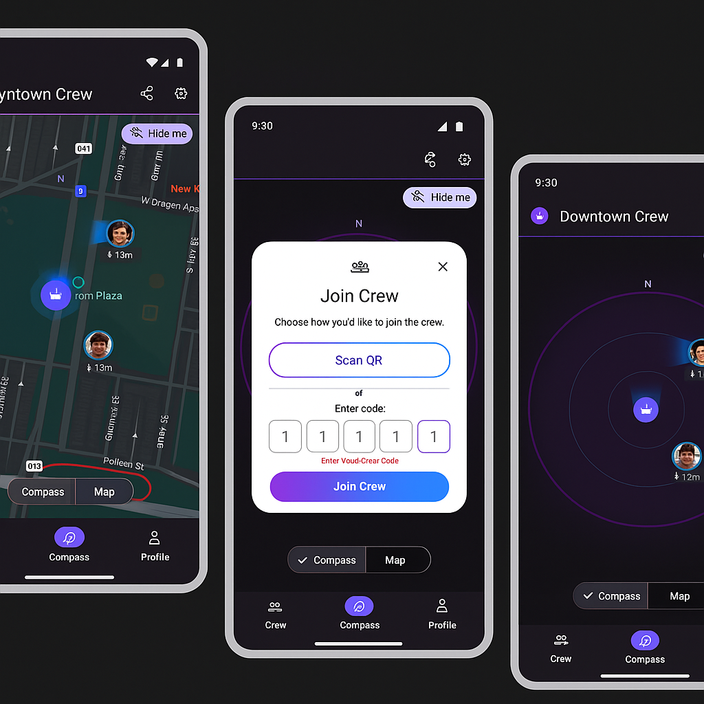 Crew Link Mobile Interface